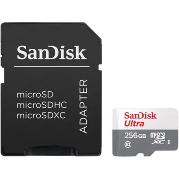 Producto - SanDisk Ultra SDSQUNR-256G-GN6TA - Microfono SD con Adaptador