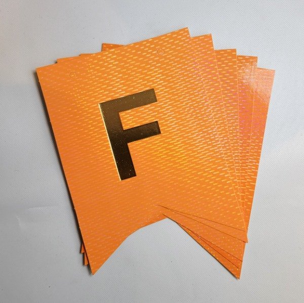 Producto - Banderines holográfico naranja FELIZ CUMPLEAÑOS