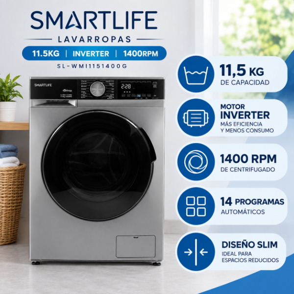 Producto - LAVARROPAS SMARTLIFE 11,5 KG INVERTER