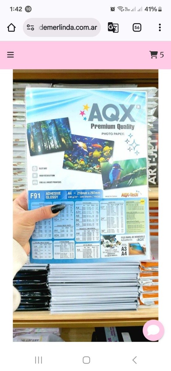 Producto - Papel para TATUAJES AQX