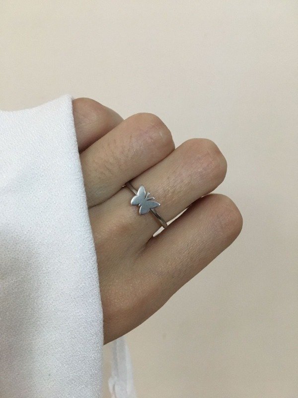 Producto - Anillo Mini Mariposa Acero Quirúrgico