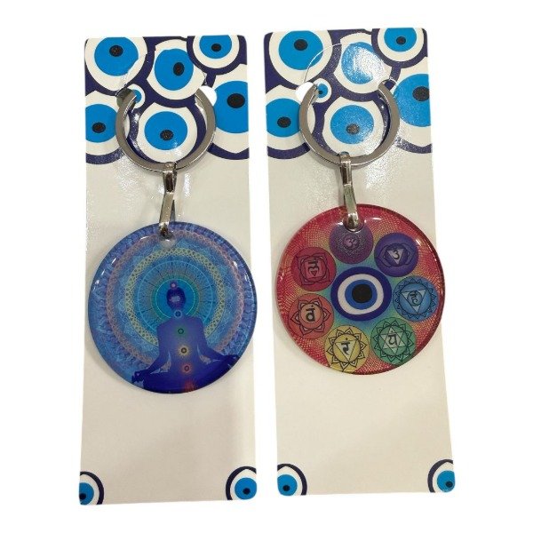 Producto - LLAVERO OT VIDRIO 7 CHAKRAS - 6666
