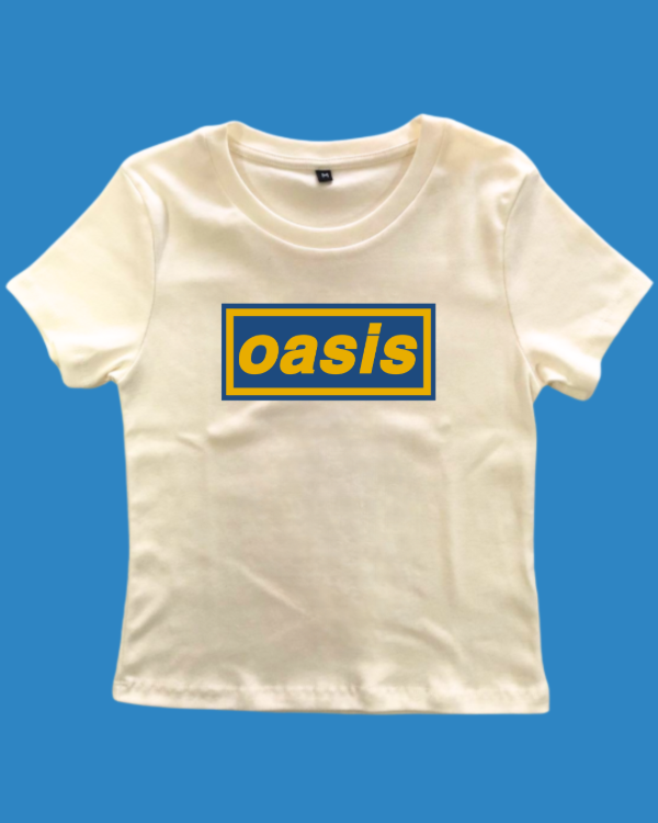 Producto - Baby Tee Azul y Oro - Oasis