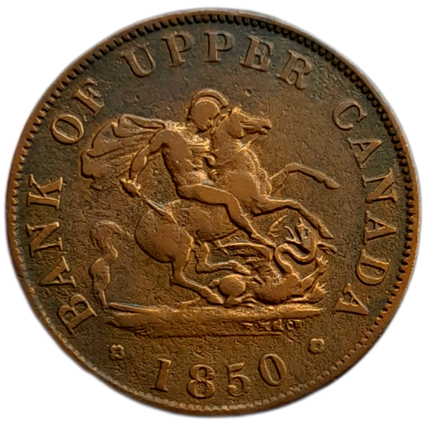 Producto - Banco del Alto Canada Half Penny 1850 Km#720/Tn#2 VF