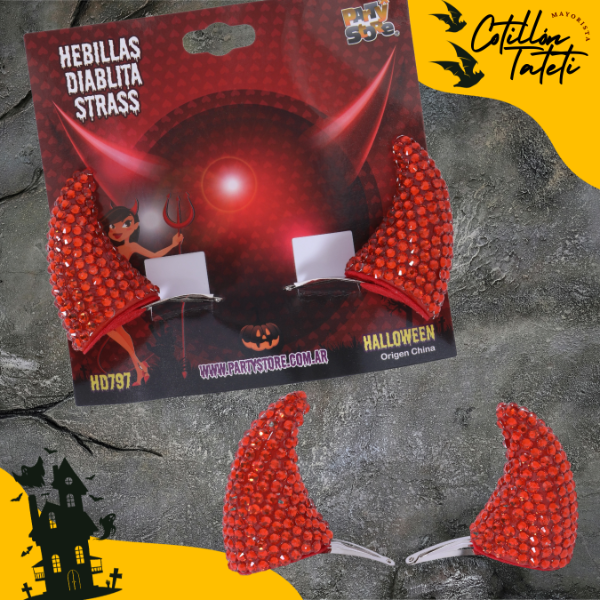Producto - HEBILLAS DIABLITA STRASS x 2 unidades