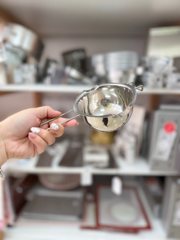 Producto - Bowl de acero inox para derretir chocolate con mango