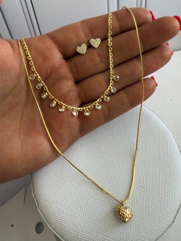 Producto - Set Doble Cuore Plata Gold