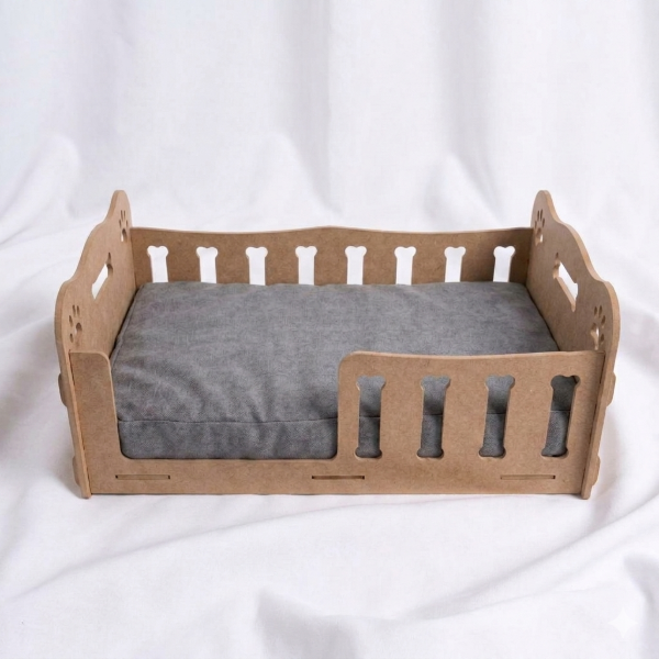 Producto - Camita Rustica Maima para perros-blant - 1