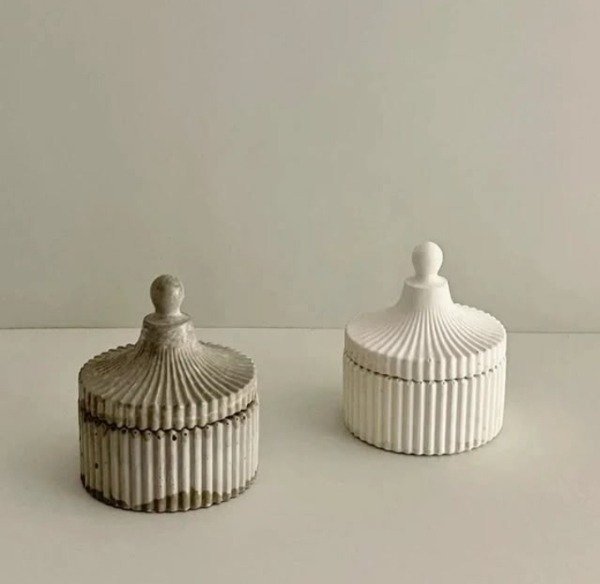 Producto - Molde silicona alhajero porta vela circus