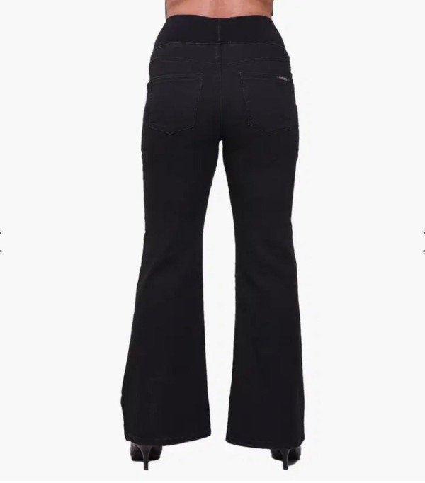 Producto - Jean Oxford negro con faja de algodón elastizada doble - 2
