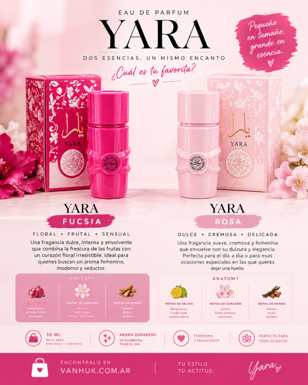 Producto - PERFUME YARA fucsia mini 30ml - 1