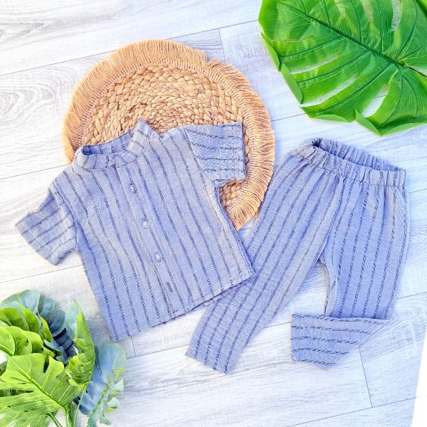 Producto - CONJUNTO ELIAS GRIS (CAMISA + PANTALÓN)