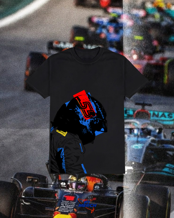 Producto - Remera negra Sainz dibujo