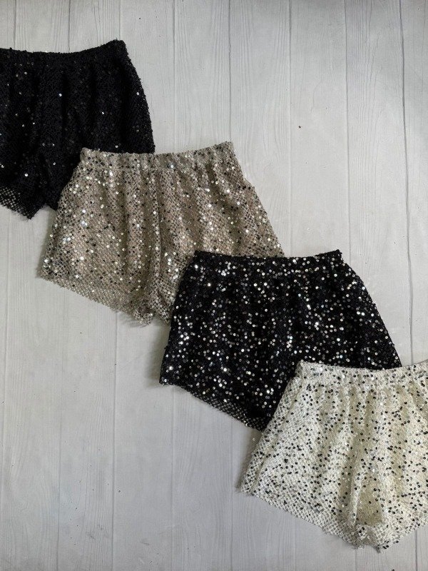 Producto - [4867] Short lentejuelas crochet c/forreria