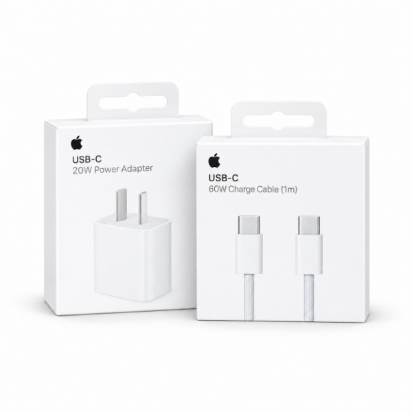 Producto - Combo Cargador USB-C 20W + Cable USB-C a USB-C 1 m