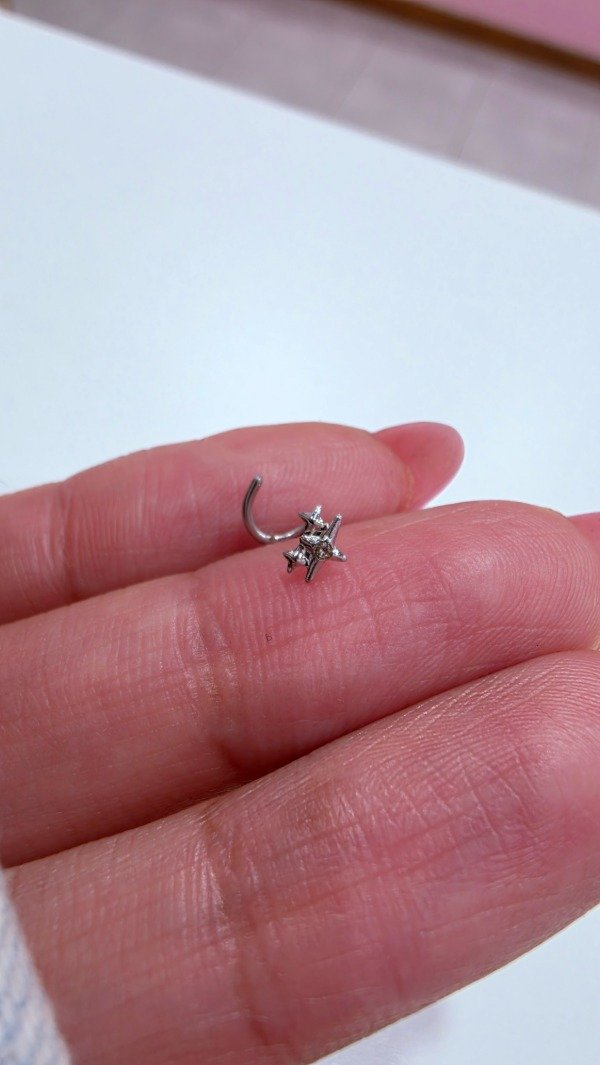 Producto - Piercing nariz rulito destello AQ - 2