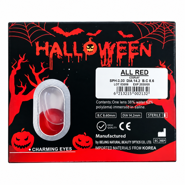 Producto - Lentes de contacto halloween rojos - LEN-0007