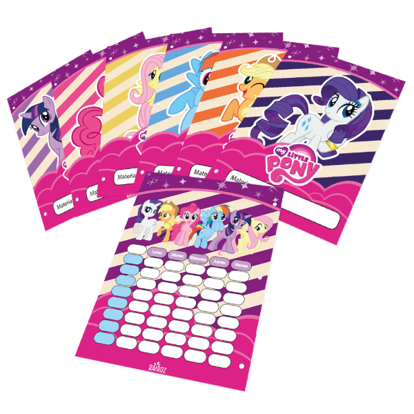 Producto - Separadores Caratulas Escolares N3 x6u Con Organizador My Little Pony jgo 1