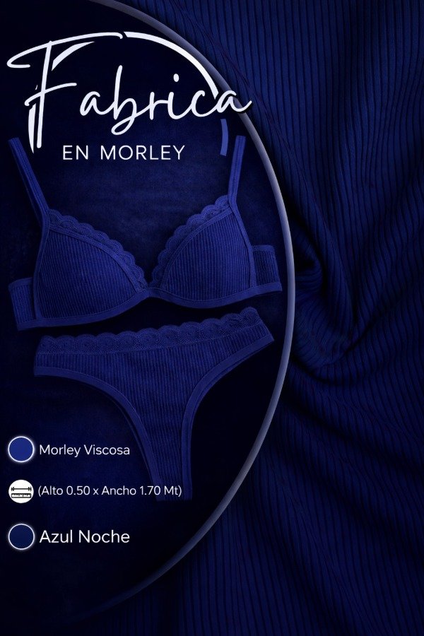 Producto - Morley Viscosa Azul Noche. Ancho: 1.70 mt. (por 1/2 metro)