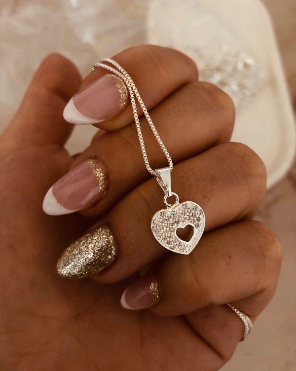 Producto - Dije Love2 mediano micropave Plata 925