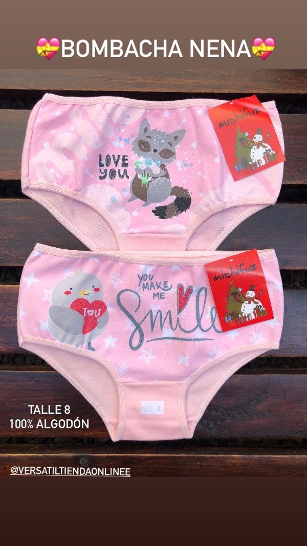 Producto - Bombacha nena T8 x1
