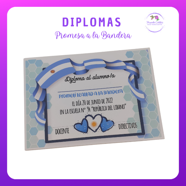 Producto - Diplomas "Promesa a la Bandera"