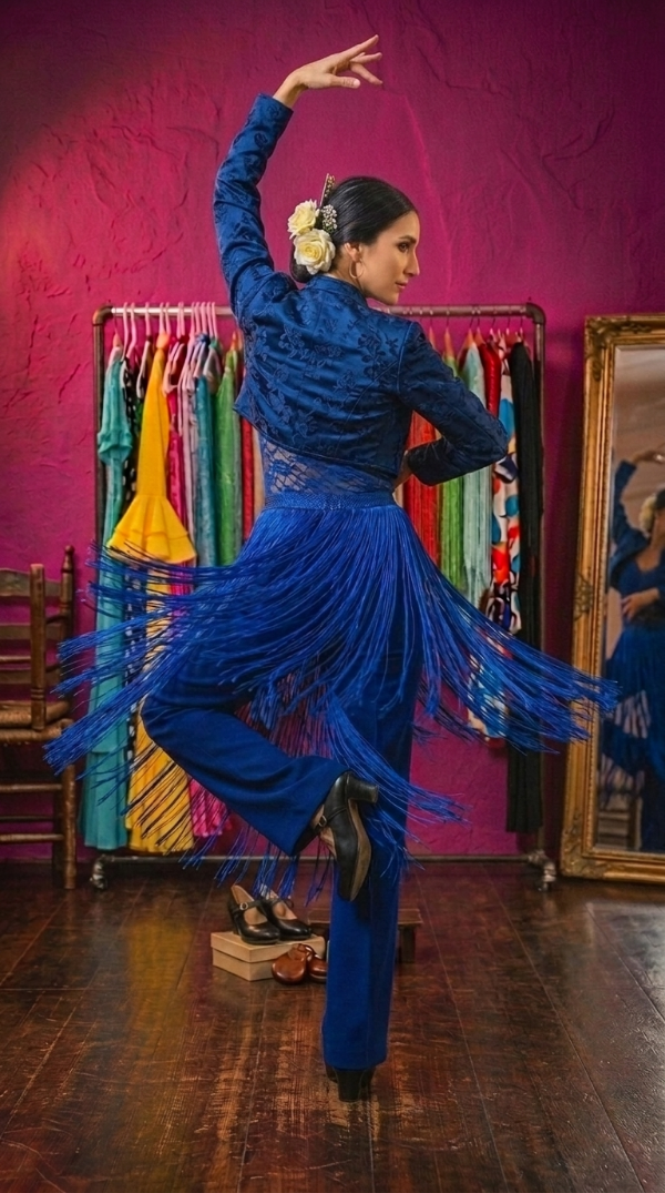Producto - Cinturón con Flecos Azul - 0