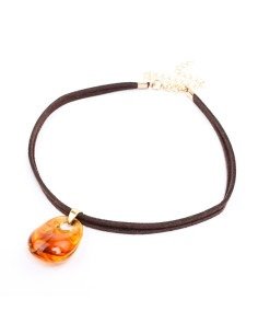 Producto - Choker de Gamuza con dije ámbar - 0