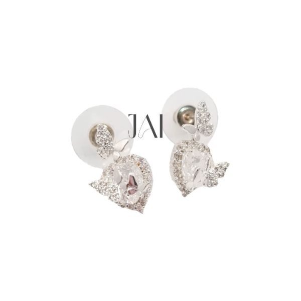 Producto - Aros mariposas con corazón cubic