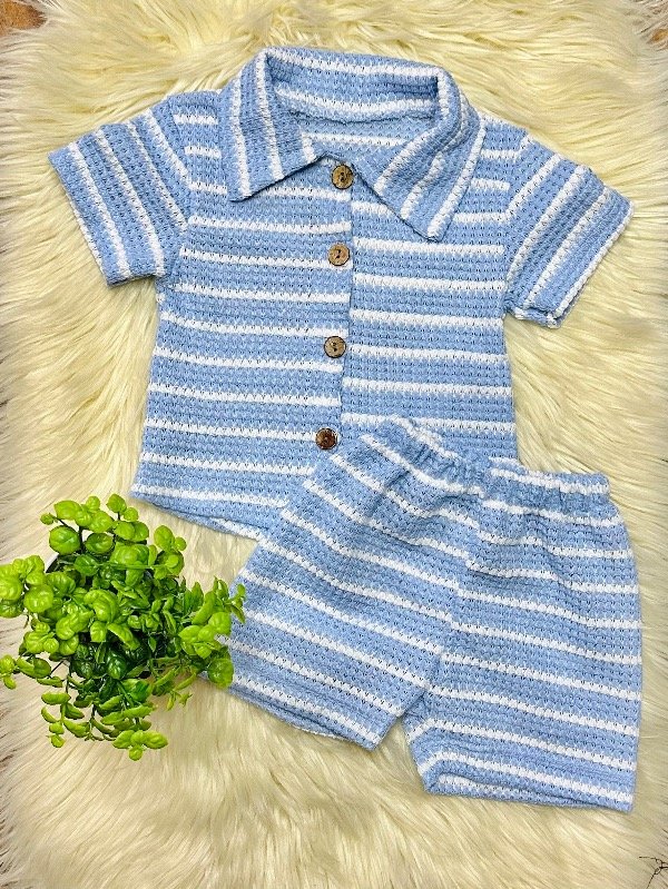 Producto - CONJUNTO THIAGO CELESTE (CAMISA + SHORT)