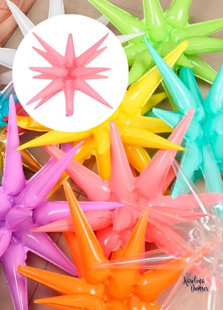 Producto - Globo Estrella Explosiva Colores Varios 44 cm. x 55 cm.