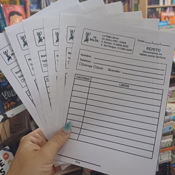 Producto - Hojas De Pedido