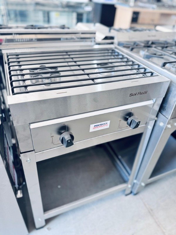 Producto - Anafe 2 Hornallas Acero Hierro Redondo Sol Real