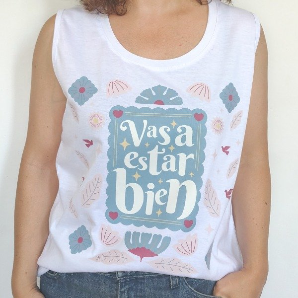 Producto - Musculosa Vas a Estar Bien Blanco