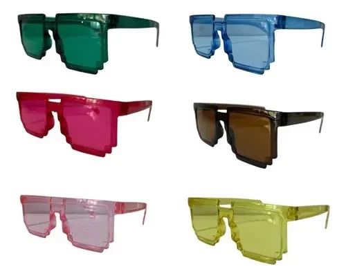 Producto - ANTEOJO ACRILICO PIXEL CUADRADO COLORES SURTIDOS