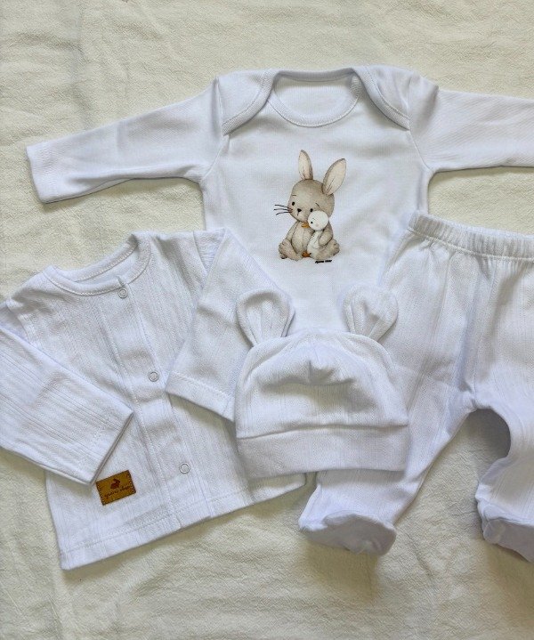 Producto - Ajuar 4 piezas Blanco