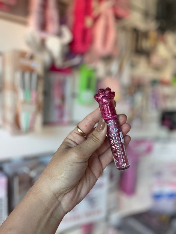 Producto - Labial con brillo gloss con manito de perro Pink21
