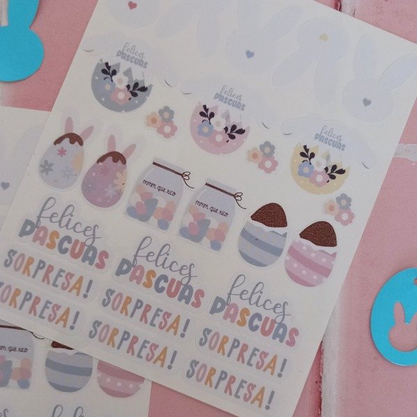 Producto - Stickers formitas conejos y chocolates