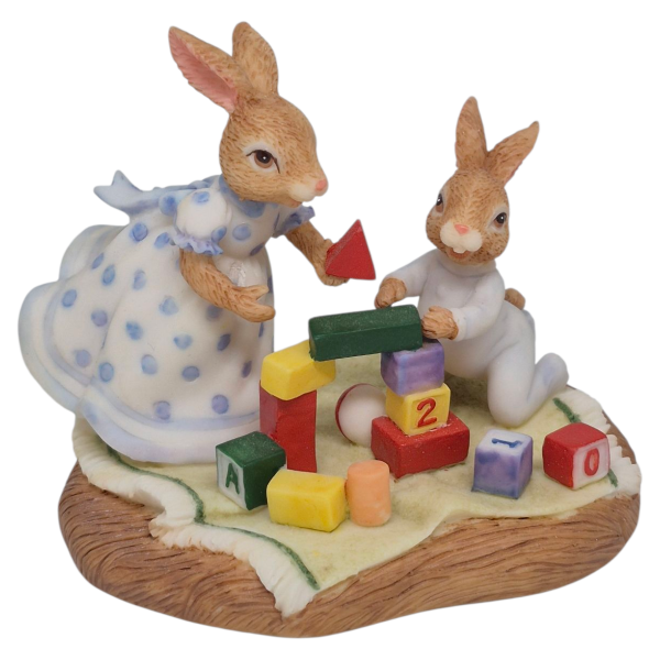 Producto - Royal Doulton Bunnykings Minding the baby Brothers 7cm x 8cm