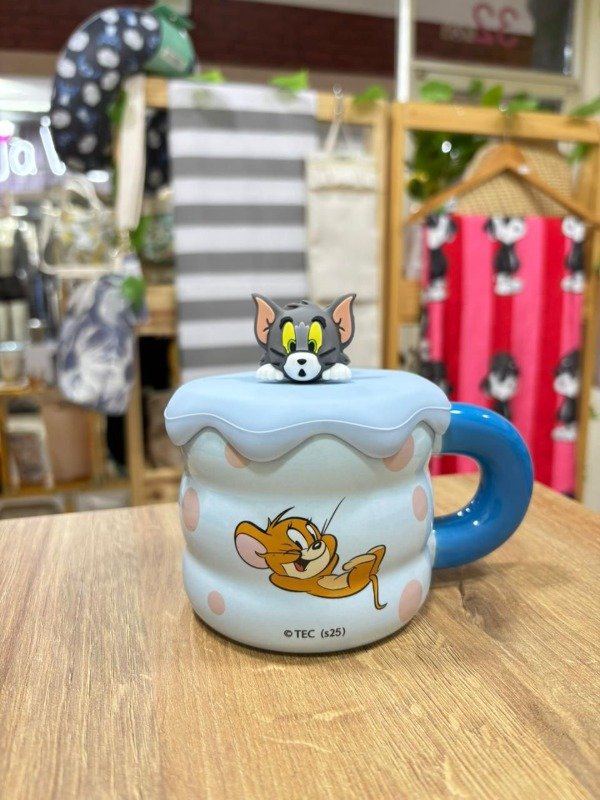 Producto - TAZA DE CERÁMICA IMPORTADA TOM Y JERRY CELESTE