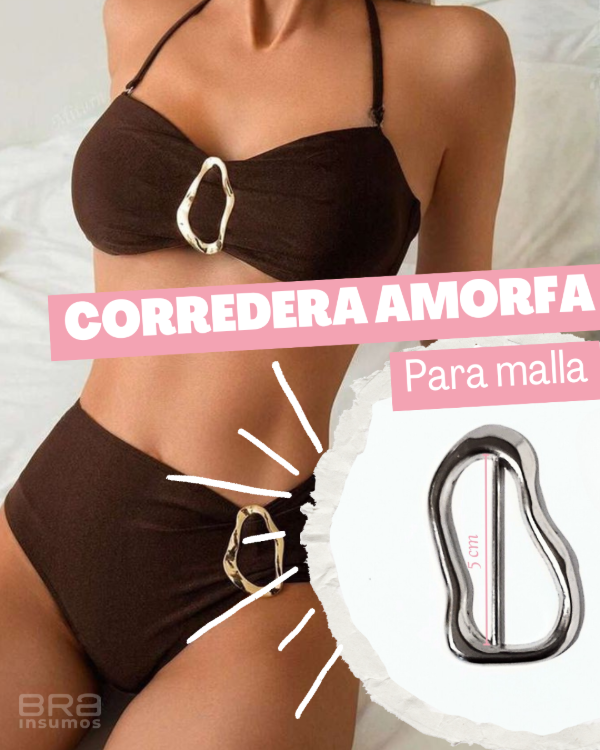 Producto - Corredera Amorfa de zamak de 50 mm para Malla (x Unidad) - 1