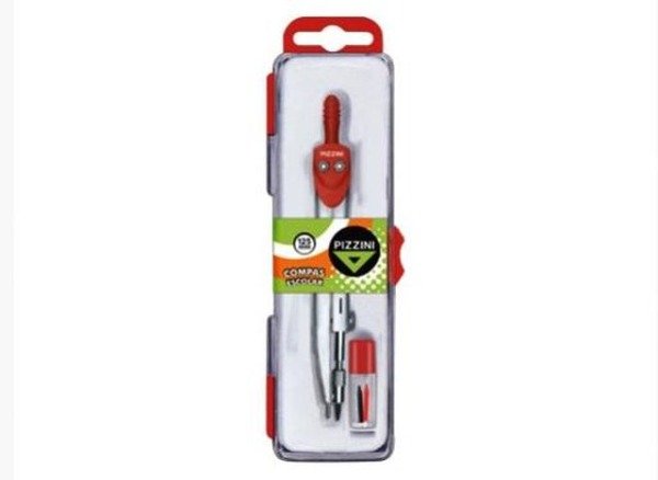 Producto - COMPAS ESCOLAR 125MM METALICO ESTUCHE X1 PIZZINI
