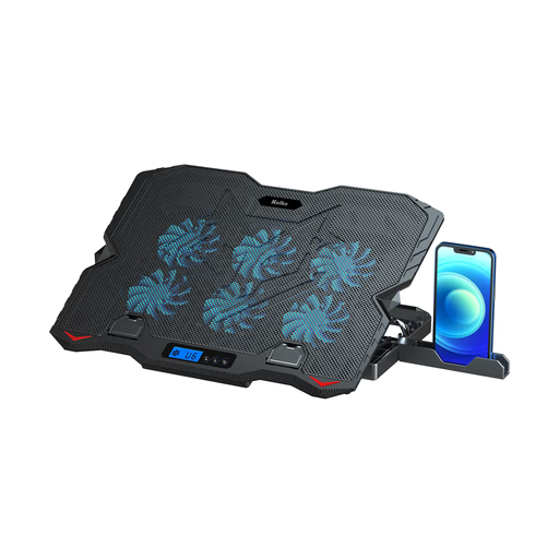 Producto - COOLER KOLKE 6 VENTILADORES + SOPORTE CELULAR KVC-770 NEGRO