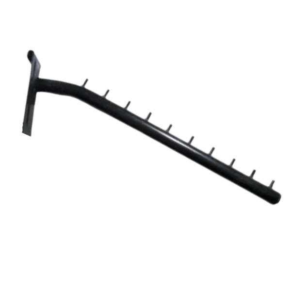 Producto - Perchero flecha reja inclinado recto negro 40 cm