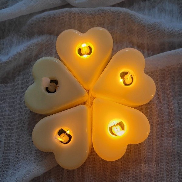 Producto - SET DE  5 VELAS LED CORAZON