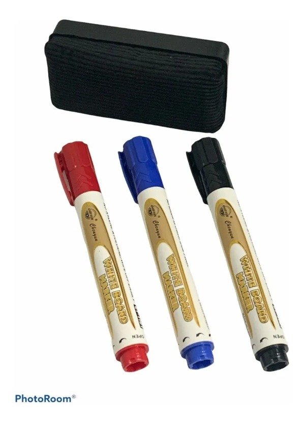 Producto - Set 3 Marcadores Y Borrador Para Pizarra Blanca
