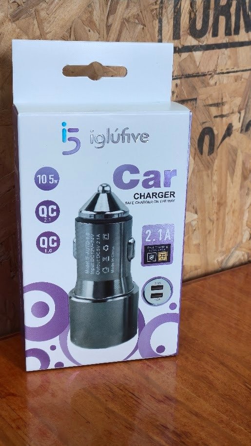 Producto - Cargador Auto Iglúfive Doble Usb 2.1a Carga Rápida - 2
