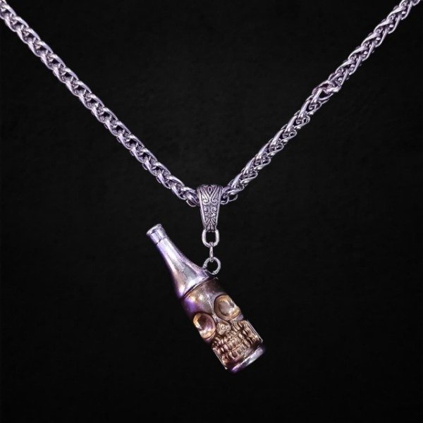 Producto - Collar Botella calavera destapador