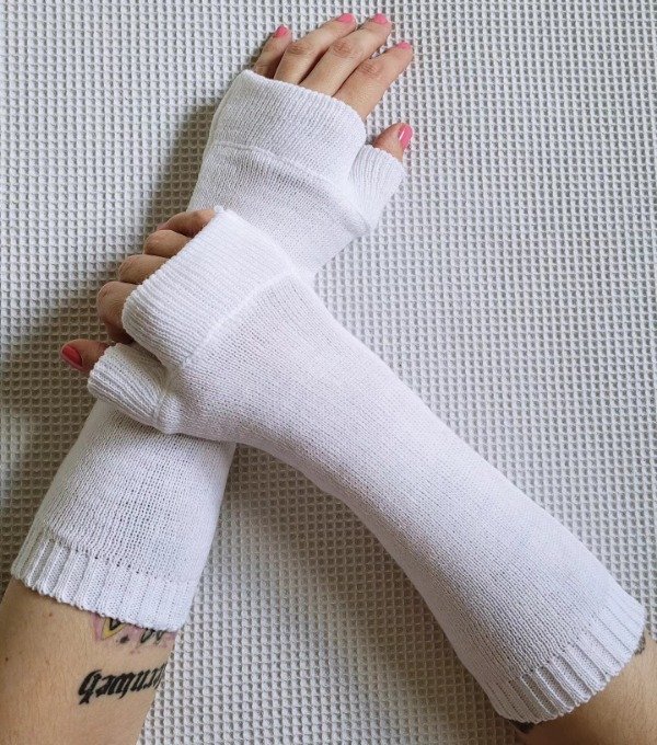 Producto - Mitones Largos Blancos