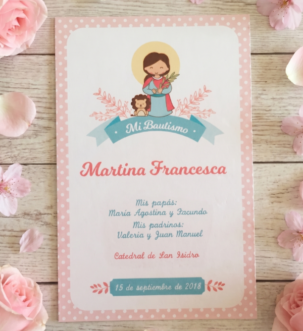 Producto - Diseño de Estampitas - Modelo Santa Martina